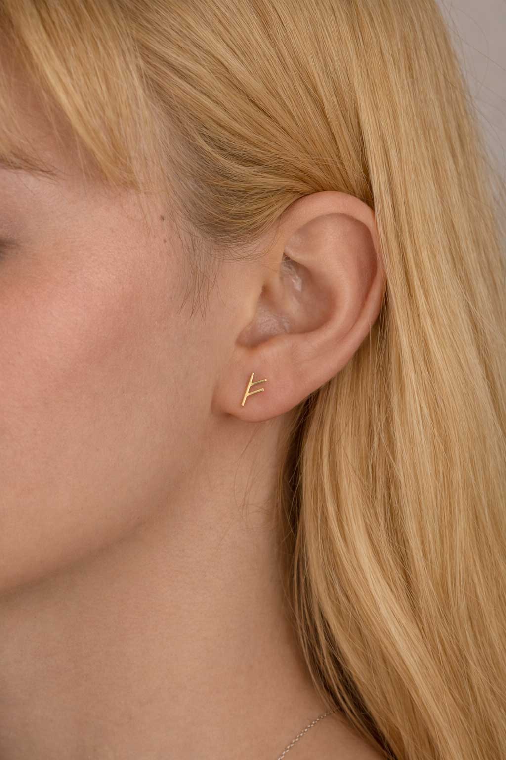 Ansuz Altın Küpe - 4