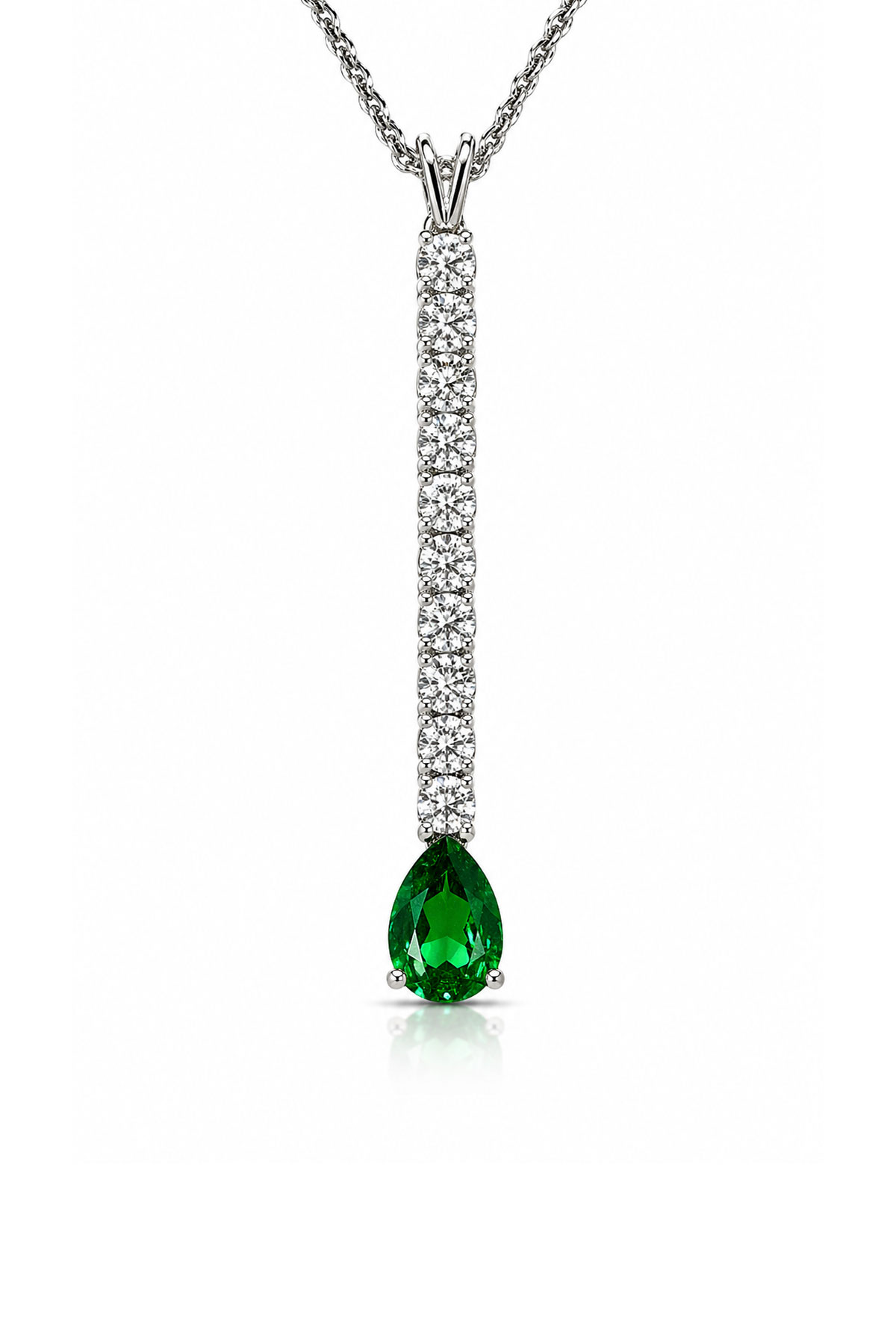 Emerald Line Drop Kolye - 