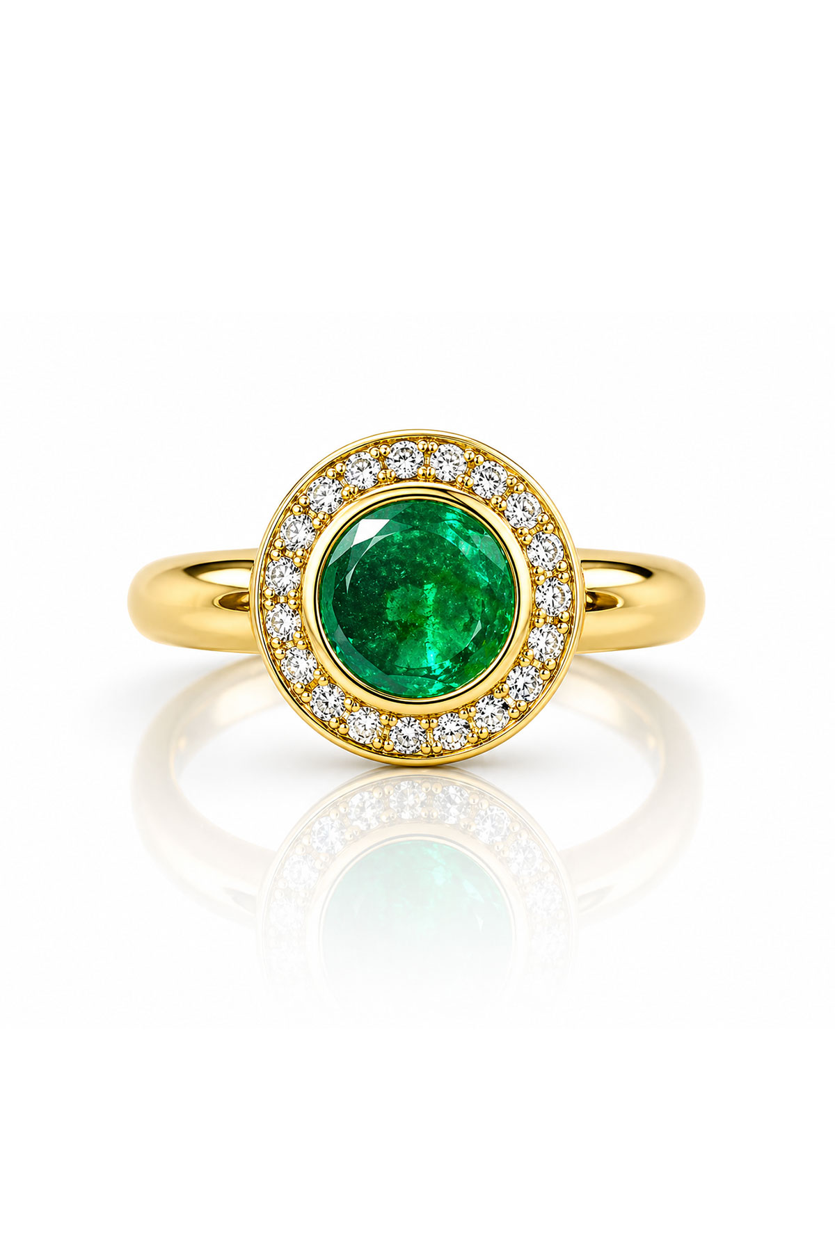 Emerald Soleil Halo Yüzük - 1