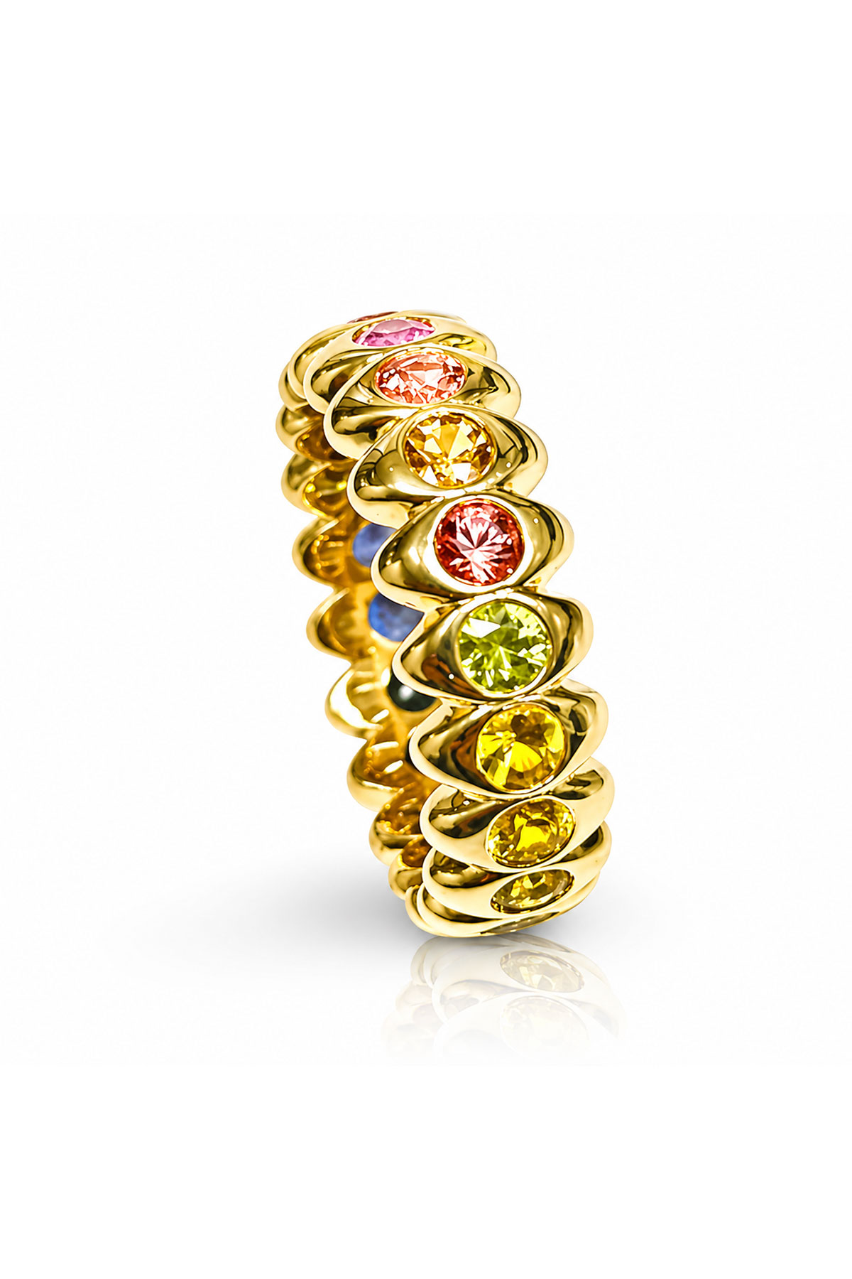 Golden Spectrum Sapphire Yüzük - 1