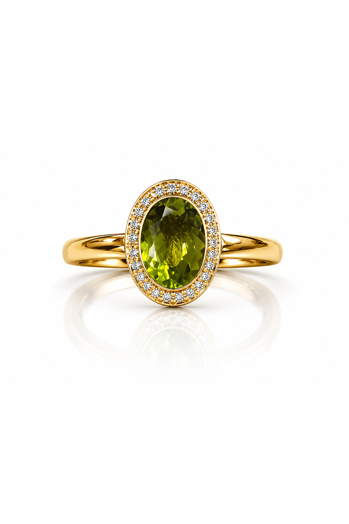 Imperial Peridot Halo Yüzük - 1