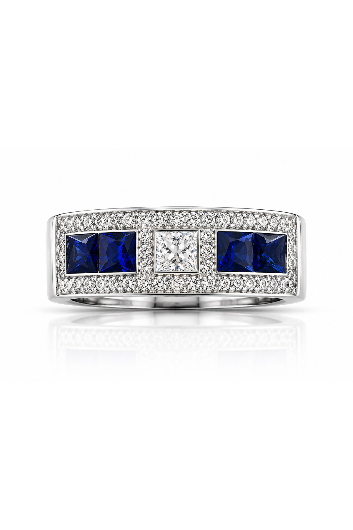 Royal Sapphire Geometry Yüzük - 